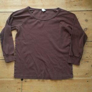 Kate Quinn Organic Brown Raglan Top